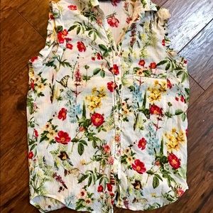 Zara Sleeveless Floral Blouse - good condition size small 🌺